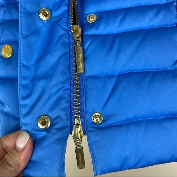 Lilly Pulitzer Puffer Down Bright Blue Vest XXS - Picture 9 of 12